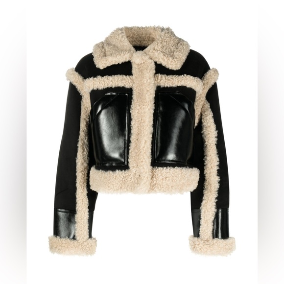 STAND STUDIO - Edith Faux-Shearling Cropped Jacket - Picture 1 of 9